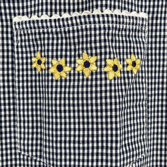 AMANDA STEWART Tank Top XL Intimates Gingham Check Sleep Lounge Cotton Gray VTG - Picture 9 of 12